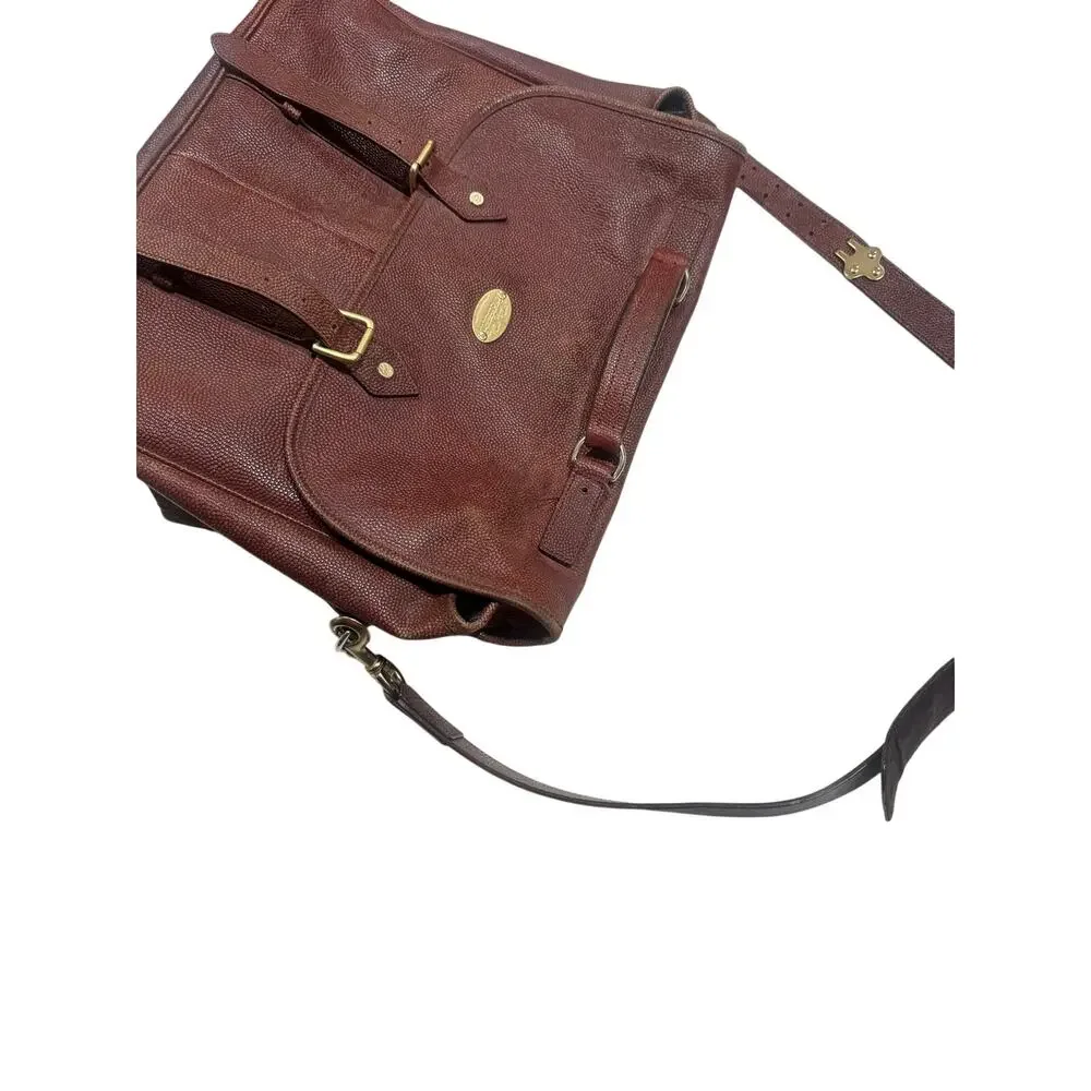 Vintage Brooks Brothers leather messenger bag